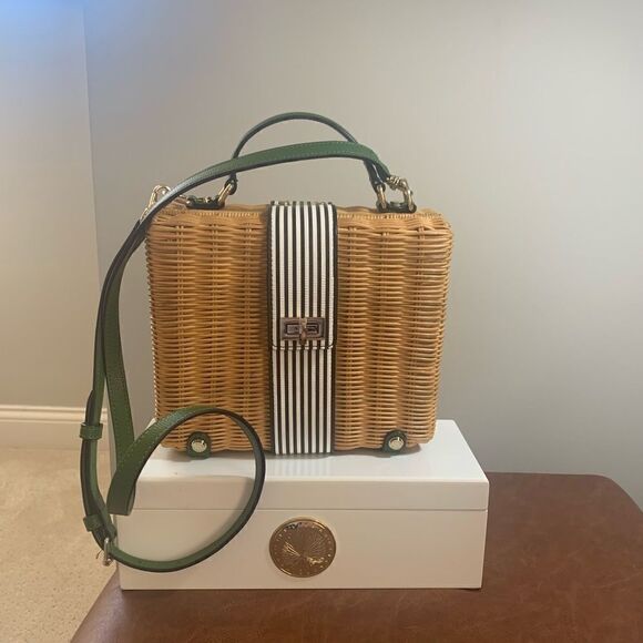 Henri Bendel Montauk Wicker Lunch Box - Picture 1 of 12